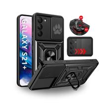 Capa Capinha Armor Militar Galaxy S21 Plus Anti Impacto Proteção Câmera Anel 360 Suporte e ImãCapa