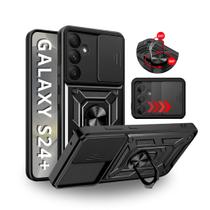 Capa Capinha Armor Militar Galaxy S24 Plus Anti Impacto Proteção Câmera Anel 360 Suporte e Imã