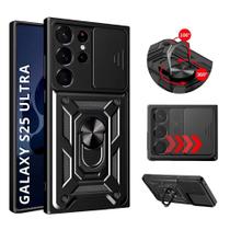 Capa Capinha Armor Militar Galaxy S25 Ultra Anti Impacto Proteção Câmera Anel 360 Suporte e Imã