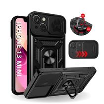 Capa Capinha Armor Militar iPhone 13 Mini Anti Impacto Proteção Câmera Anel 360 Suporte e Imã