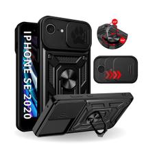 Capa Capinha Armor Militar iPhone SE 2020/2022 Anti Impacto Proteção Câmera Anel 360 Suporte e Imã
