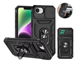 Capa Capinha Armor Militar iPhone XR (6.1) Anti Impacto Proteção De Câmera Anel 360 Suporte e Imã