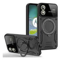 Capa Capinha Armor Militar Moto E13 Militar Protetor Câmera Suporte 360 Metalico e Magnetico Indução