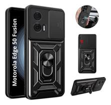 Capa Capinha Armor Militar Moto Edge 50 Fusion Anti Impacto Proteção De Câmera Anel 360 Suporte Imã