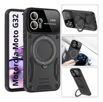 Capa Capinha Armor Militar Moto G32 Protetor Câmera Suporte 360 Metalico e Magnetico Indução