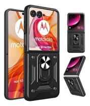 Capa Capinha Armor Militar Moto Razr 50 Ultra Anti Impacto Proteção De Câmera Anel 360 Suporte Imã