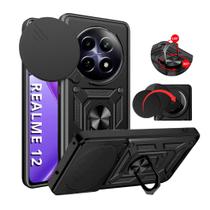 Capa Capinha Armor Militar Para Realme 12 Anti Impacto Proteção Total Câmera Anel 360 Suporte e Imã