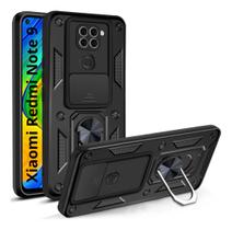 Capa Capinha Armor Militar Para Redmi Note 9 Anti Impacto Proteção De Câmera Anel 360 Suporte e Imã