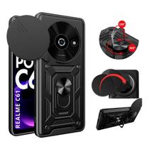 Capa Capinha Armor Militar Poco C61 Anti Impacto Proteção Total Câmera Anel 360 Suporte e Imã