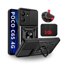 Capa Capinha Armor Militar Poco C65 Anti Impacto Proteção Câmera Anel 360 Suporte e Imã