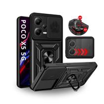 Capa Capinha Armor Militar Poco X5 5g Anti Impacto Proteção Total Camera Anel 360 Suporte e Imã