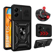 Capa Capinha Armor Militar Redmi 13c Anti Impacto Proteção Total Câmera Anel 360 Suporte e Imã