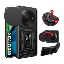 Capa Capinha Armor Militar Redmi A3x Anti Impacto Proteção Total Câmera Anel 360 Suporte e Imã