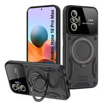 Capa Capinha Armor Militar Redmi Note 10 Pro Max Protetor Câmera Suporte 360 Metalico e Magnetico