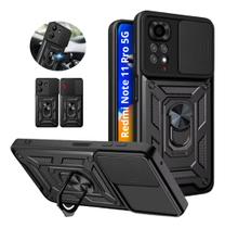 Capa Capinha Armor Militar Redmi Note 11 Pro 5g Anti Impacto Proteção De Câmera Anel 360 Suporte Imã