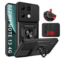Capa Capinha Armor Militar Redmi Note 13 4g Anti Impacto Proteção Câmera Anel 360 Suporte e Imã