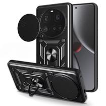 Capa Capinha Armor Militar Xiaomi 14 Ultra 5g Anti Impacto Proteção Câmera Anel 360 Suporte e Imã