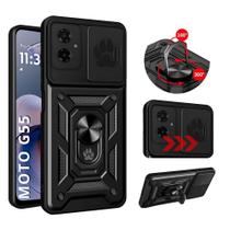 Capa Capinha Armor Ring Militar Moto G55 5g Anti Impacto Proteção Câmera Anel 360 Suporte e Imã