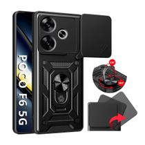 Capa Capinha Armor Ring Militar Poco F6 5g Anti Impacto Proteção Total Câmera Anel 360 Suporte e Imã