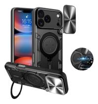 Capa Capinha Armor Stylus iPhone 17, 17 Aiir, 17 Pro, 17 Pro Max Anti Impacto e Suporte 360 Indução