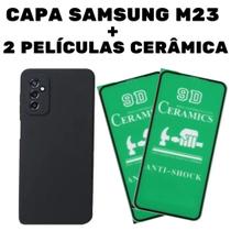 Capa Capinha Aveludada + 2 Películas Cerâmica Celular Samsung M23 5G