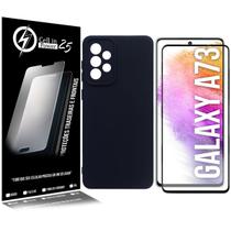 Capa Capinha Aveludada compativel Galaxy A73 A736 6.7 + P Vidro Full 3d - Cell In Power25 Capa Capinha Aveludada compativel Galaxy A73 A736 6.7 + P Vidro Full 3d - Cell In Power25