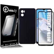 Capa Capinha Aveludada Compatível Moto E22 XT2239 6.5 + PELÍCULA Vidro Full 3d - Cell In Power25 Capa Capinha Aveludada Compatível Moto E22 XT2239 6.5 + PELÍCULA Vidro Full 3d - Cell In Power25