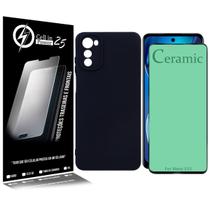 Capa Capinha Aveludada compativel Moto E32 XT2227 6.5 + PELÍCULA DE CERÂMICA - Cell In Power25 Capa Capinha Aveludada compativel Moto E32 XT2227 6.5 + PELÍCULA DE CERÂMICA - Cell In Power25