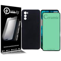 Capa Capinha Aveludada compativel Moto G52 XT2221 6.6 + PELICULA DE CERAMICA - Cell In Power25 Capa Capinha Aveludada compativel Moto G52 XT2221 6.6 + PELICULA DE CERAMICA - Cell In Power25