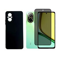 Capa Capinha Aveludada Compatível Para Realme C67 4g + Película de Vidro Privacidade Privativa Capa Capinha Aveludada Compatível Para Realme C67 4g + Película de Vidro Privacidade Privativa