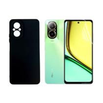 Capa Capinha Aveludada Compatível Para Realme C67 4g + Película Hidrogel Clear