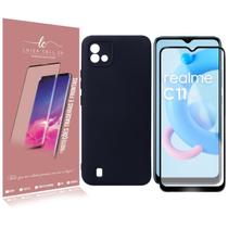 Capa Capinha Aveludada Compativel Realme C11 6.52 + Pelicula Vidro Full 3d - Luiza Cell25