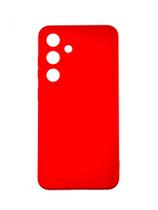 Capa Capinha Aveludada Emborrachada Vermelha Para Samsung Galaxy S24