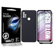 Capa Capinha Aveludada Moto G20 6.5 XT2128-1 + P Vidro Full 3d - Cell In Power25