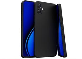 Capa Capinha Aveludada Preta + Película Fosca Privacidade Para Samsung Galaxy A04E