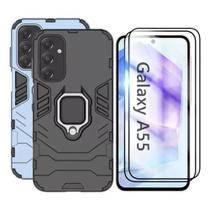 Capa Capinha C/ Anel Para Galaxy A55 + Pelicula Vidro 3d