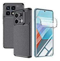 Capa Capinha Carbon Compatível com Redmi Note 13 4g + Pelicula Hydrogel