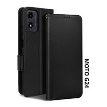 Capa Capinha Carteira Flip Estojo Compatível Para Moto G24