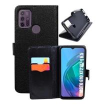 Capa Capinha Carteira Flip para Motorola Moto G10 G20 G30 Preto