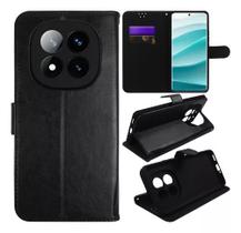 Capa Capinha Carteira Flip para Xiaomi Poco X7 / X7 PRO Case Preta - LXL