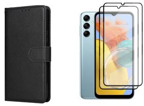 Capa Capinha Carteira Flip + Película cerâmica Samsung Galaxy A34