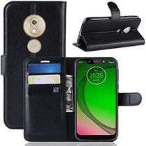Capa Capinha Carteira Motorola Moto G7 Play - PRETA
