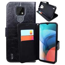 Capa Capinha Carteira Para Motorola E7 - Preta