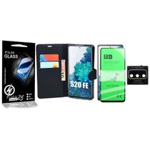 Capa Capinha Carteira + Pelicula Cerâmica + Pelicula Camera Galaxy S20 Fe 6.5