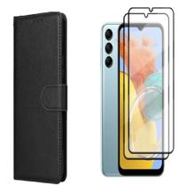 Capa Capinha Carteira + Película de Vidro 3D Para Samsung Galaxy A34 (5G)