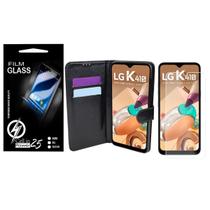 Capa Capinha Carteira + Pelicula Vidro LG K61 LMQ630BAW 6.5 - Cell In Power25 Capa Capinha Carteira + Pelicula Vidro LG K61 LMQ630BAW 6.5 - Cell In Power25