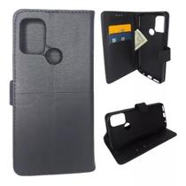 Capa Capinha Carteira Preta Para Motorola G10/G20/G30