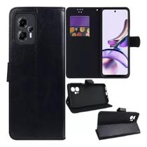 Capa Capinha Carteira Preta Para Mototola G13