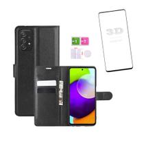 Capa Capinha Carteira Samsung Galaxy A53 + Película De Vidro 3D - IMPERIO DAS CAPAS