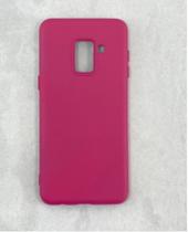 Capa Capinha Case A8 (2018) da Samsung Galaxy Silicone Aveludado Proteção de Câmera Colorida - CC